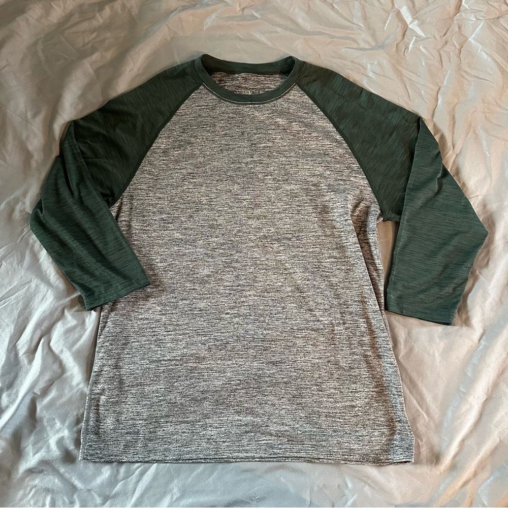 Born Primitive - Baseball Tee - Gray + Green - Sz: S